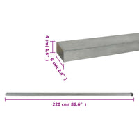 Thumbnail for Zaunpfosten 10 Stk. Silbern 220 cm Stahl