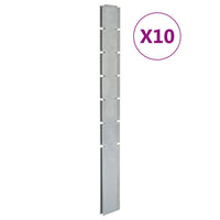 Thumbnail for Zaunpfosten 10 Stk. Silbern 180 cm Verzinkter Stahl