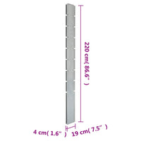 Thumbnail for Zaunpfosten 10 Stk. Silbern 220 cm Verzinkter Stahl
