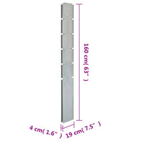 Thumbnail for Zaunpfosten 20 Stk. Silbern 160 cm Verzinkter Stahl