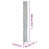 Thumbnail for Zaunpfosten 20 Stk. Silbern 180 cm Verzinkter Stahl
