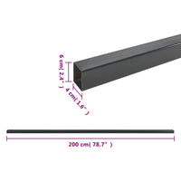 Thumbnail for Zaunpfosten 40 Stk. Grau 200 cm Stahl