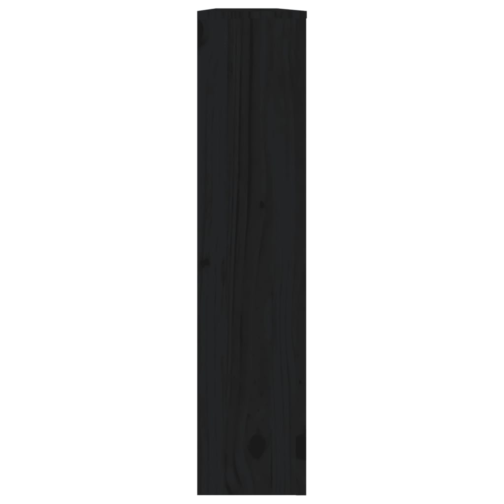 Heizkörperverkleidung Schwarz 169x19x84 cm Massivholz Kiefer
