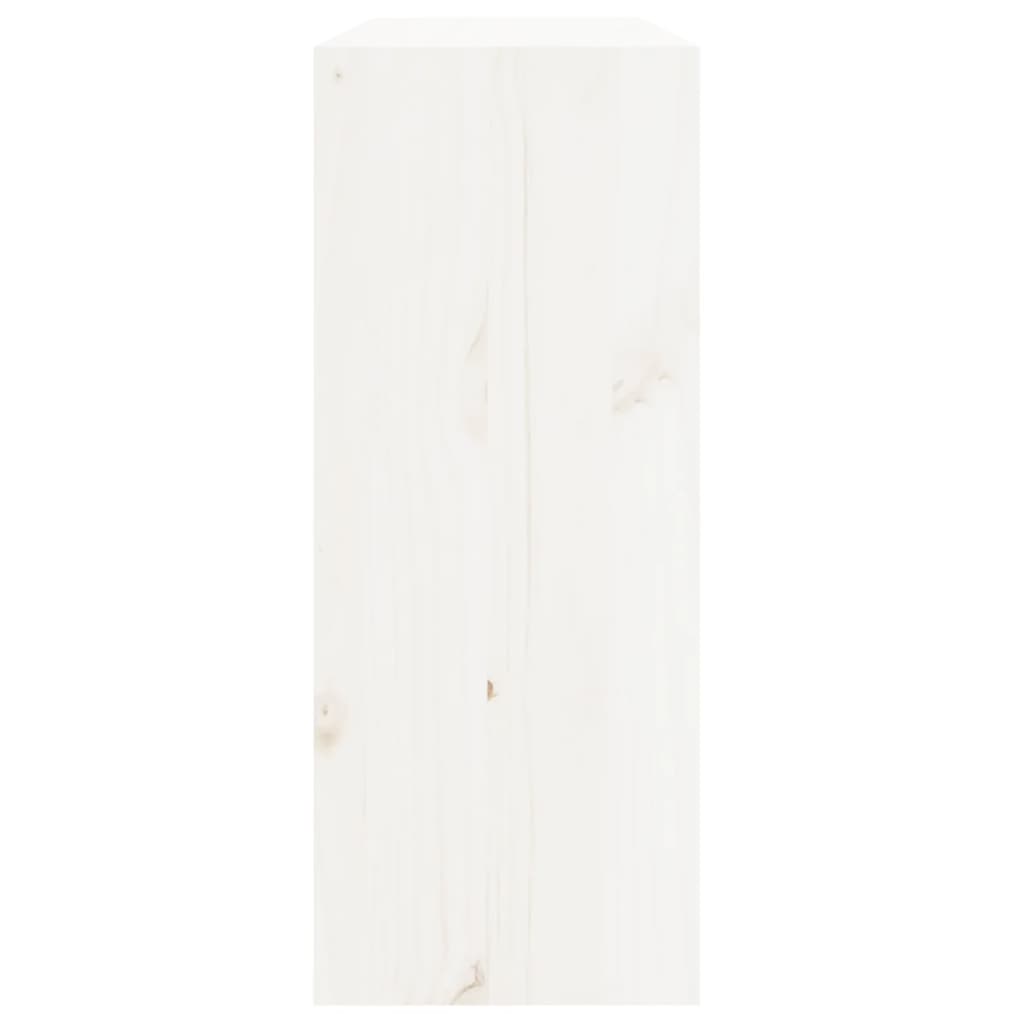 Weinregal Weiß 62x25x62 cm Massivholz Kiefer
