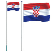 Thumbnail for Flagge Kroatiens mit Mast 6,23 m Aluminium