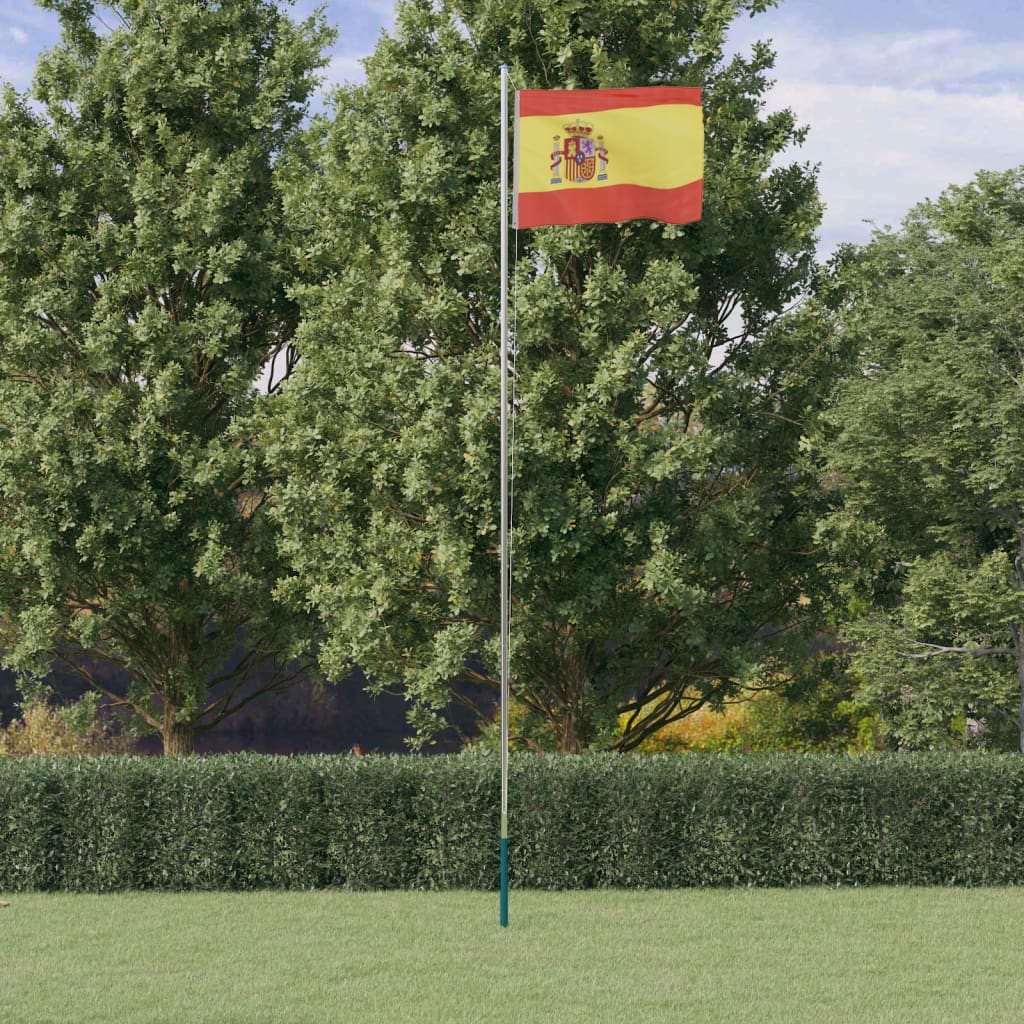 Flagge Spaniens mit Mast 6,23 m Aluminium