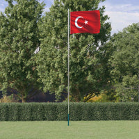 Thumbnail for Flagge der Türkei mit Mast 6,23 m Aluminium
