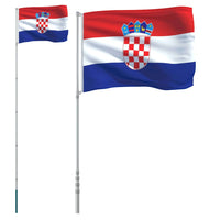 Thumbnail for Flagge Kroatiens mit Mast 5,55 m Aluminium