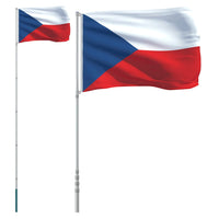 Thumbnail for Tschechische Flagge mit Mast 5,55 m Aluminium