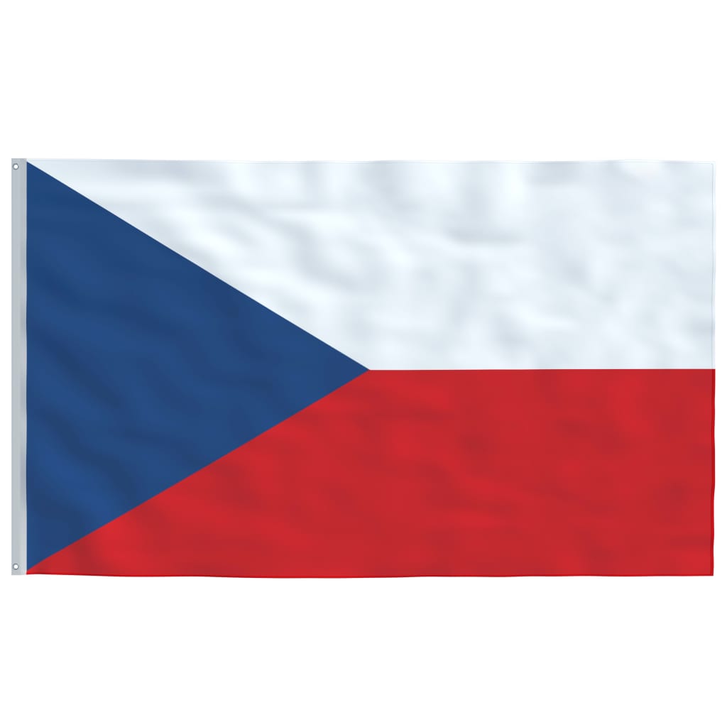 Tschechische Flagge mit Mast 5,55 m Aluminium