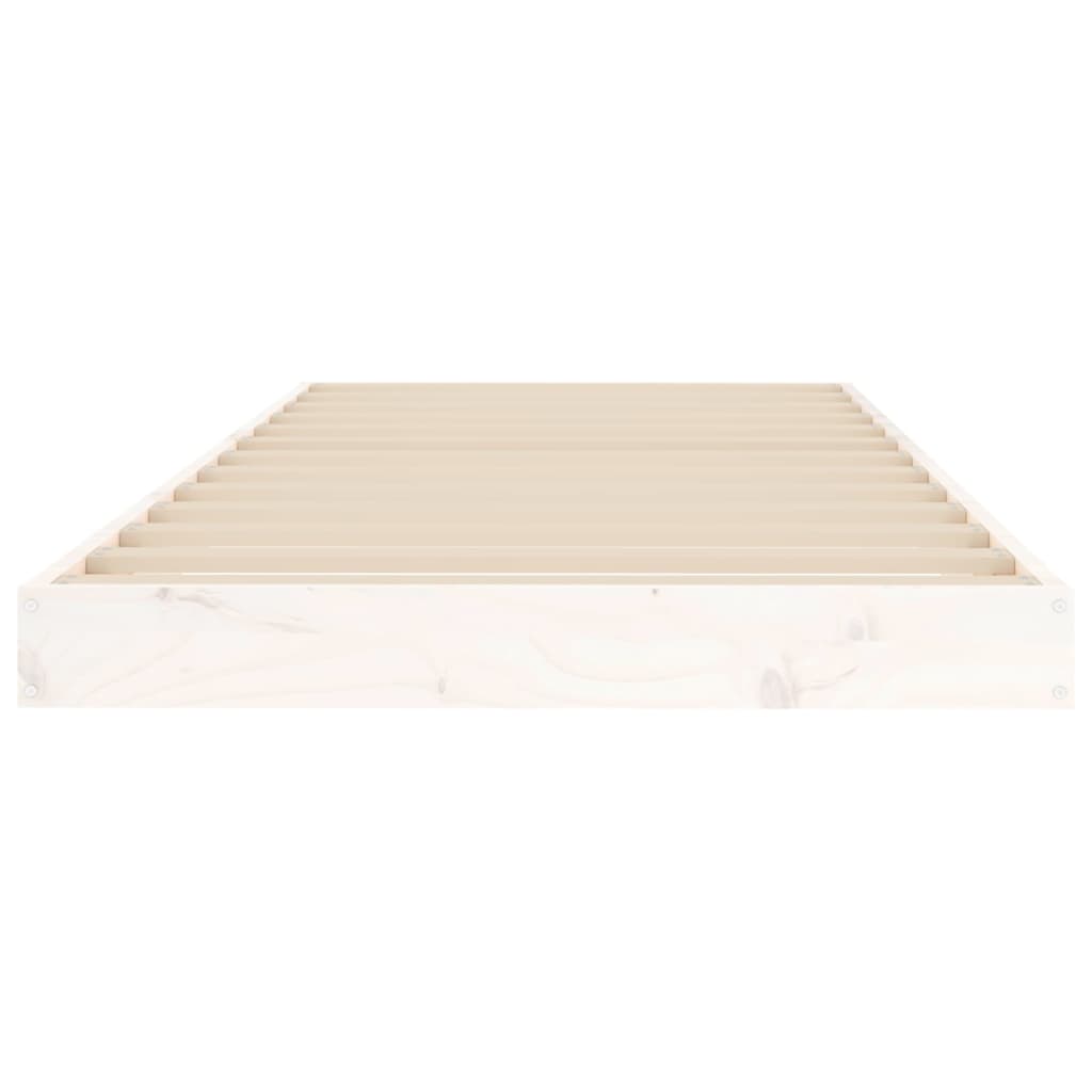 Massivholzbett Weiß 75x190 cm Kiefer 2FT6 Small Single