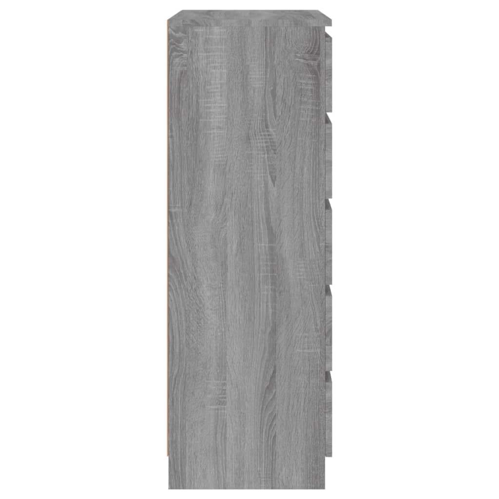 Schubladenschrank Grau Sonoma 60x36x103 cm Holzwerkstoff