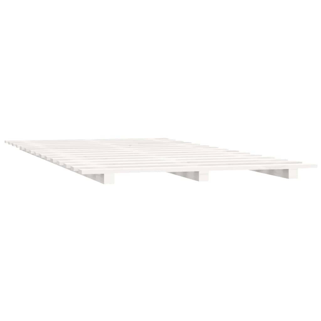 Massivholzbett Weiß 140x190 cm Kiefer