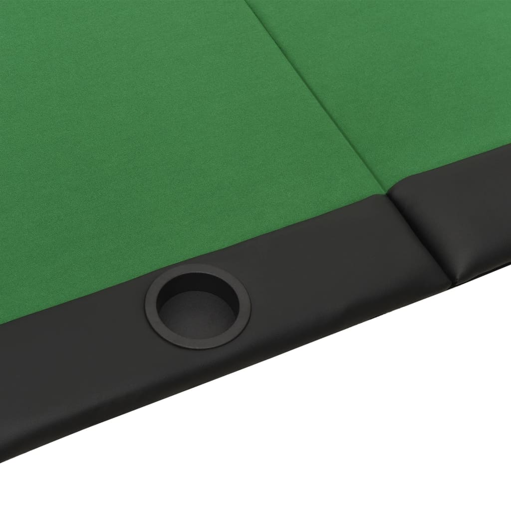 Poker-Tischauflage Klappbar 10 Spieler Grün 208x106x3 cm