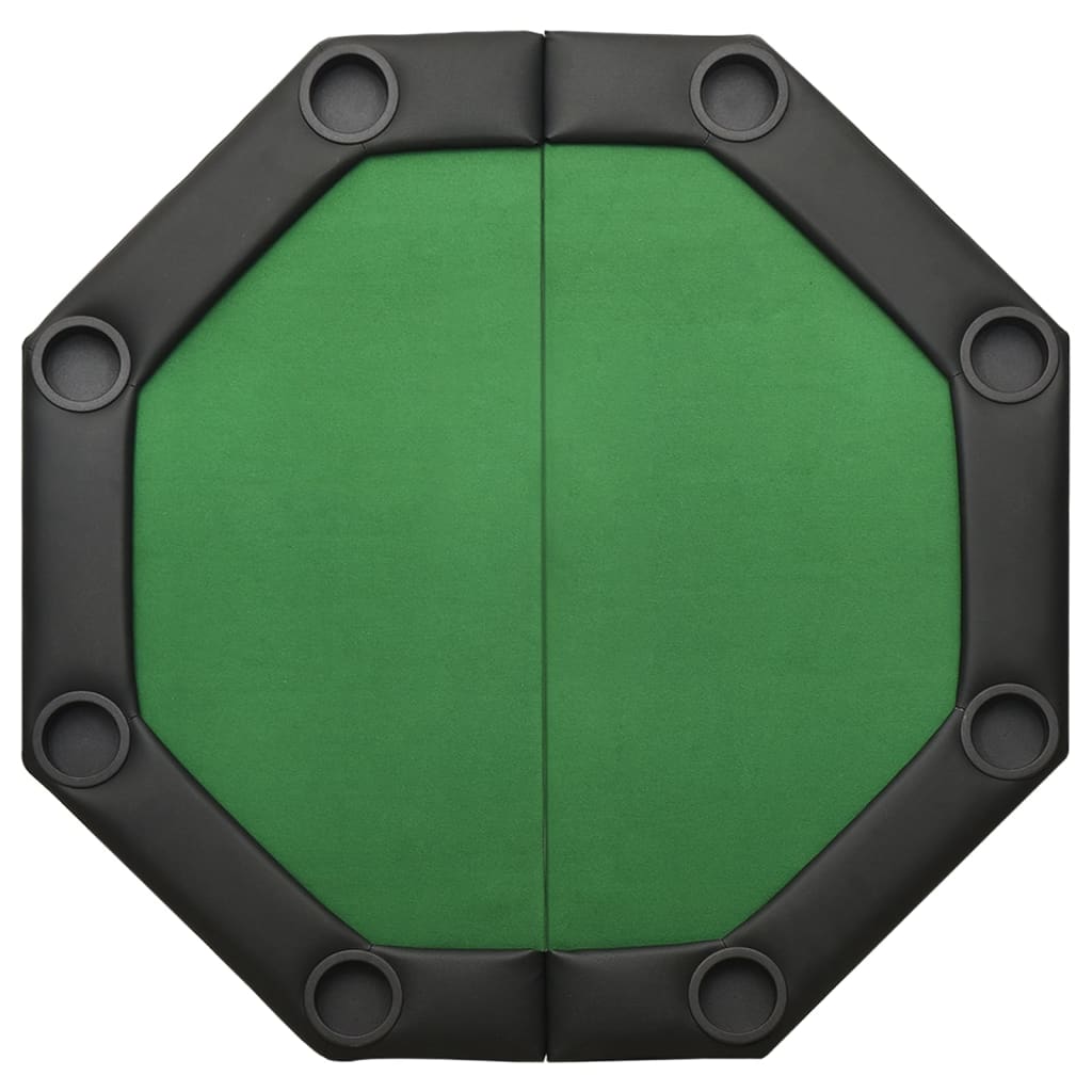 Pokertisch Klappbar 8 Spieler Grün 108x108x75 cm