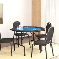 Thumbnail for Pokertisch Klappbar 8 Spieler Blau 108x108x75 cm