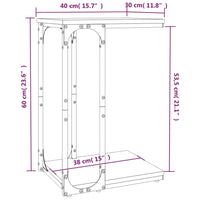 Thumbnail for Beistelltisch Braun Eichen-Optik 40x30x60 cm Holzwerkstoff