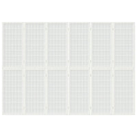Thumbnail for 6-tlg. Paravent Japanischer Stil Faltbar 240x170 cm Weiß