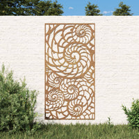 Thumbnail for Garten-Wanddeko 105x55 cm Cortenstahl Muschel-Design