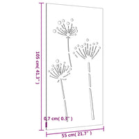 Thumbnail for Garten-Wanddeko 105x55 cm Cortenstahl Blumen-Design