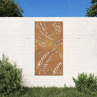 Thumbnail for Garten-Wanddeko 105x55 cm Cortenstahl Blatt-Design