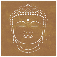 Thumbnail for Garten-Wanddeko 55x55 cm Cortenstahl Buddha-Kopf