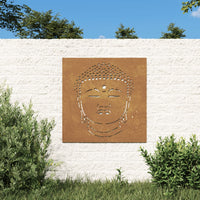 Thumbnail for Garten-Wanddeko 55x55 cm Cortenstahl Buddha-Kopf