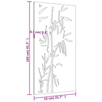Thumbnail for Garten-Wanddeko 105x55 cm Cortenstahl Bambus-Design