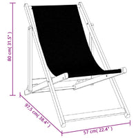 Thumbnail for Strandstühle 2 Stk. Klappbar Grau Aluminium und Textilene