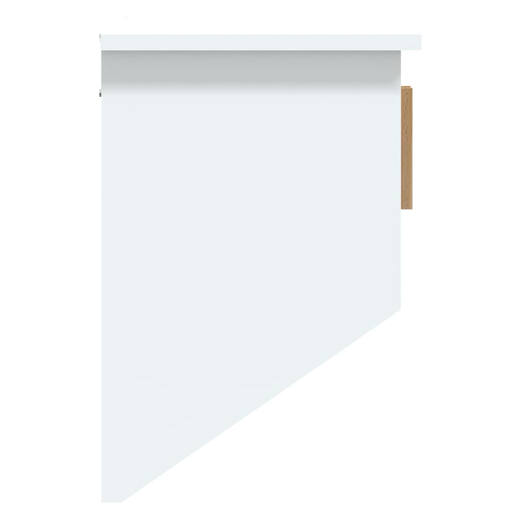 Wandgarderobe mit Haken Weiß 80x24x35,5 cm Holzwerkstoff