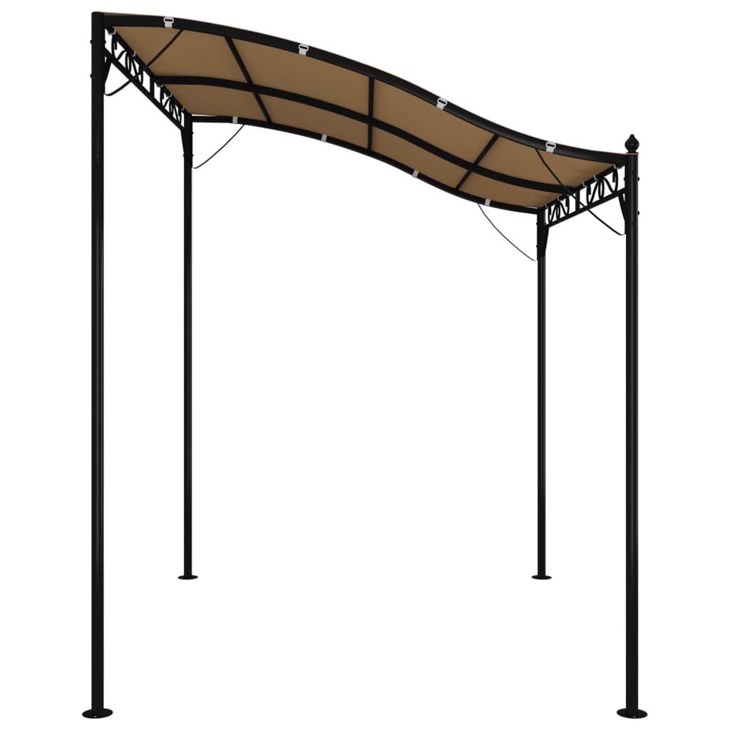 Markise Taupe 2x2,3 m 180 g/m² Stoff und Stahl