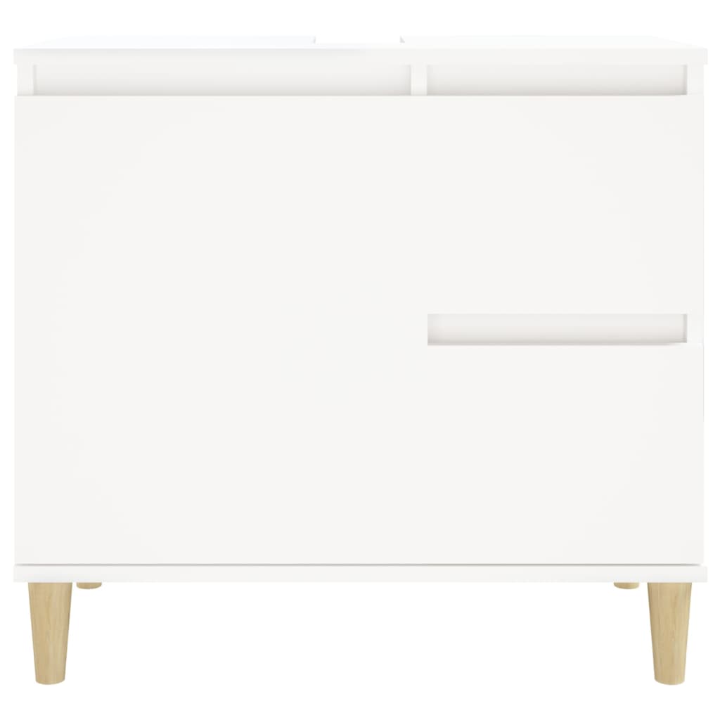 Badschrank Weiß 65x33x60 cm Holzwerkstoff