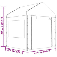 Thumbnail for Pavillon mit Dach Weiß 15,61x2,28x2,69 m Polyethylen