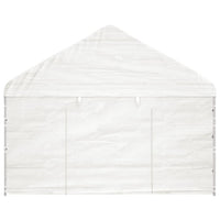 Thumbnail for Pavillon mit Dach Weiß 4,46x4,08x3,22 m Polyethylen