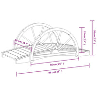 Thumbnail for Gartenbrücke mit Rad-Design 99x50x38 cm Massivholz Tanne