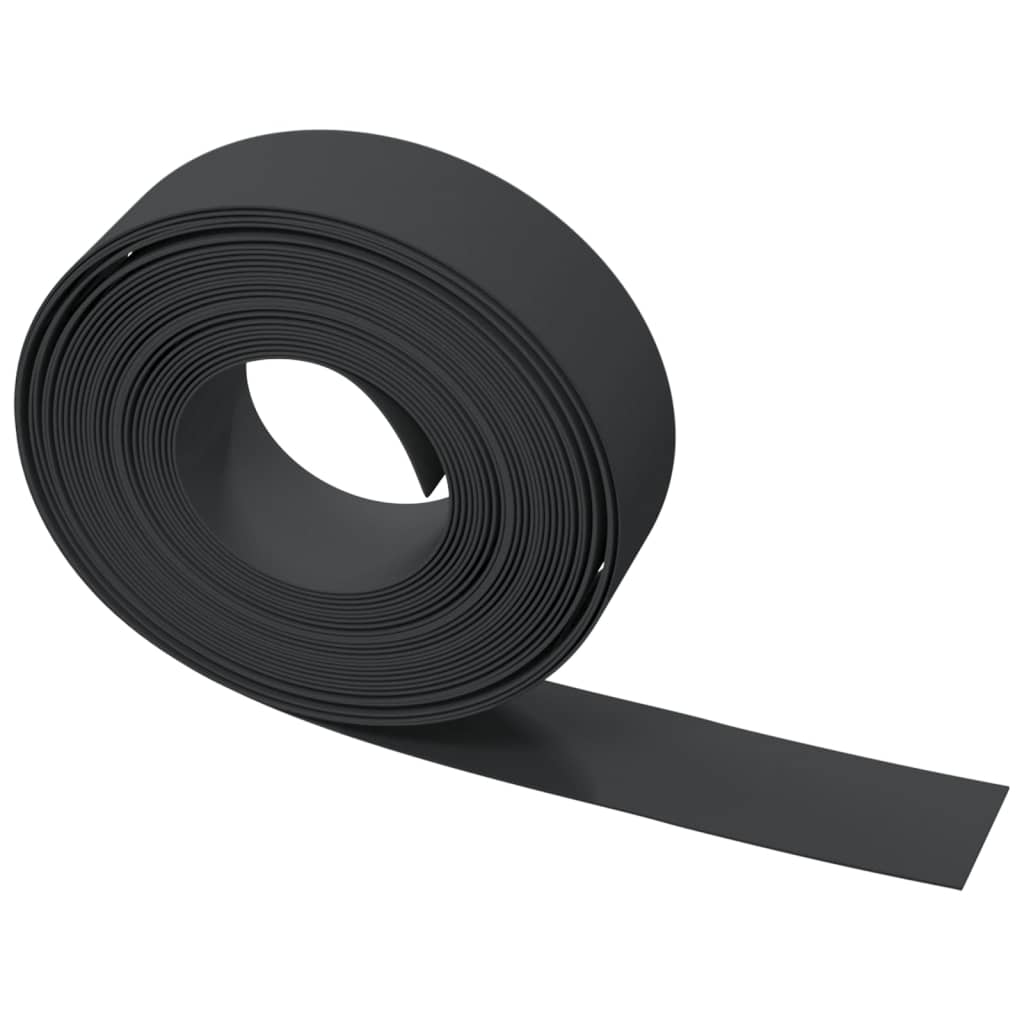 Rasenkante Schwarz 10 m 15 cm Polyethylen