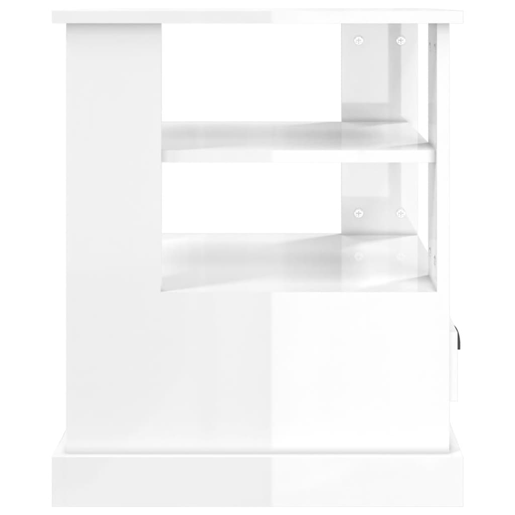 Beistelltisch Hochglanz-Weiß 50x50x60 cm Holzwerkstoff