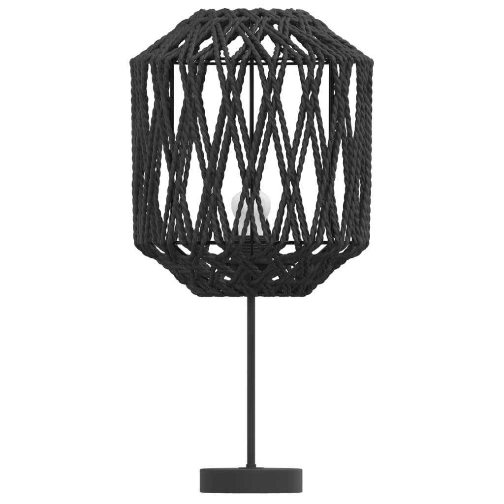 Lampenschirm Schwarz Ø23x28 cm Eisen und Papier