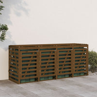 Thumbnail for Mülltonnenbox für 4 Tonnen Honigbraun Massivholz Kiefer