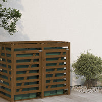 Thumbnail for Erweiterung für Mülltonnenbox Honigbraun Massivholz Kiefer