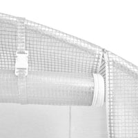 Thumbnail for Gewächshaus mit Stahlrahmen Weiß 10 m² 5x2x2,3 m