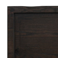 Thumbnail for Wandregal Dunkelbraun 40x30x(2-4) cm Massivholz Eiche Behandelt