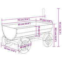 Thumbnail for Deko-Wagen 70x43x54 cm Massivholz Tanne