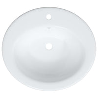 Thumbnail for Waschbecken Weiß 52x46x20 cm Oval Keramik