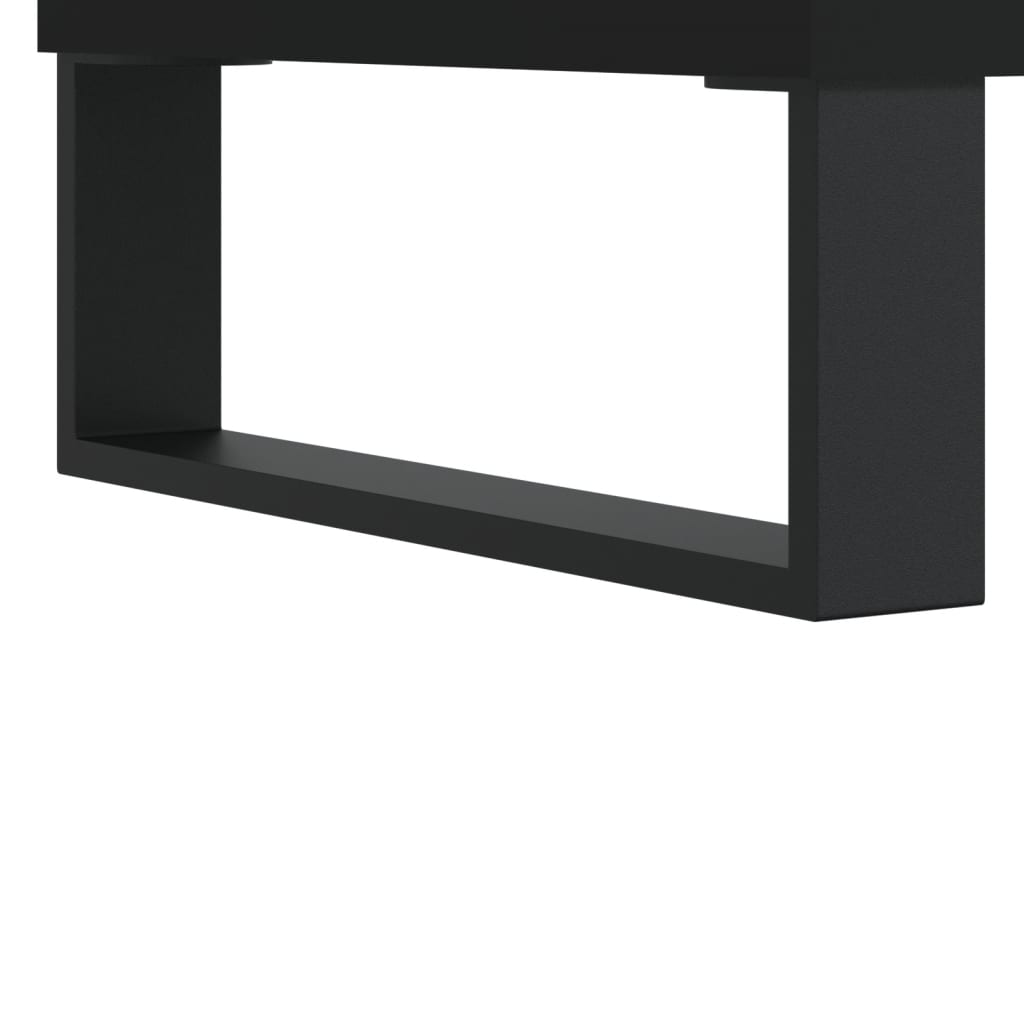 Plattenschrank Schwarz 121x38x48 cm Holzwerkstoff