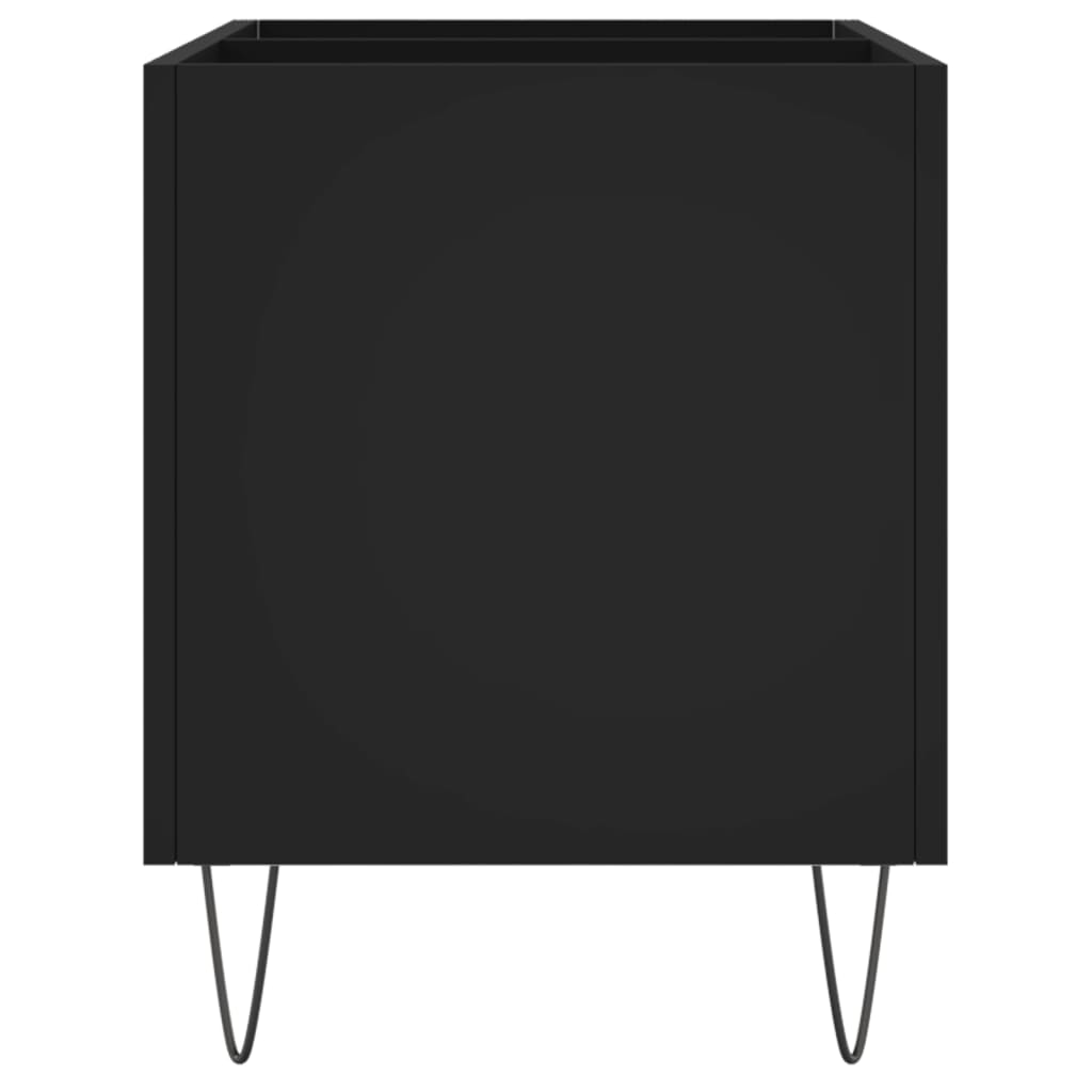 Plattenschrank Schwarz 74,5x38x48 cm Holzwerkstoff