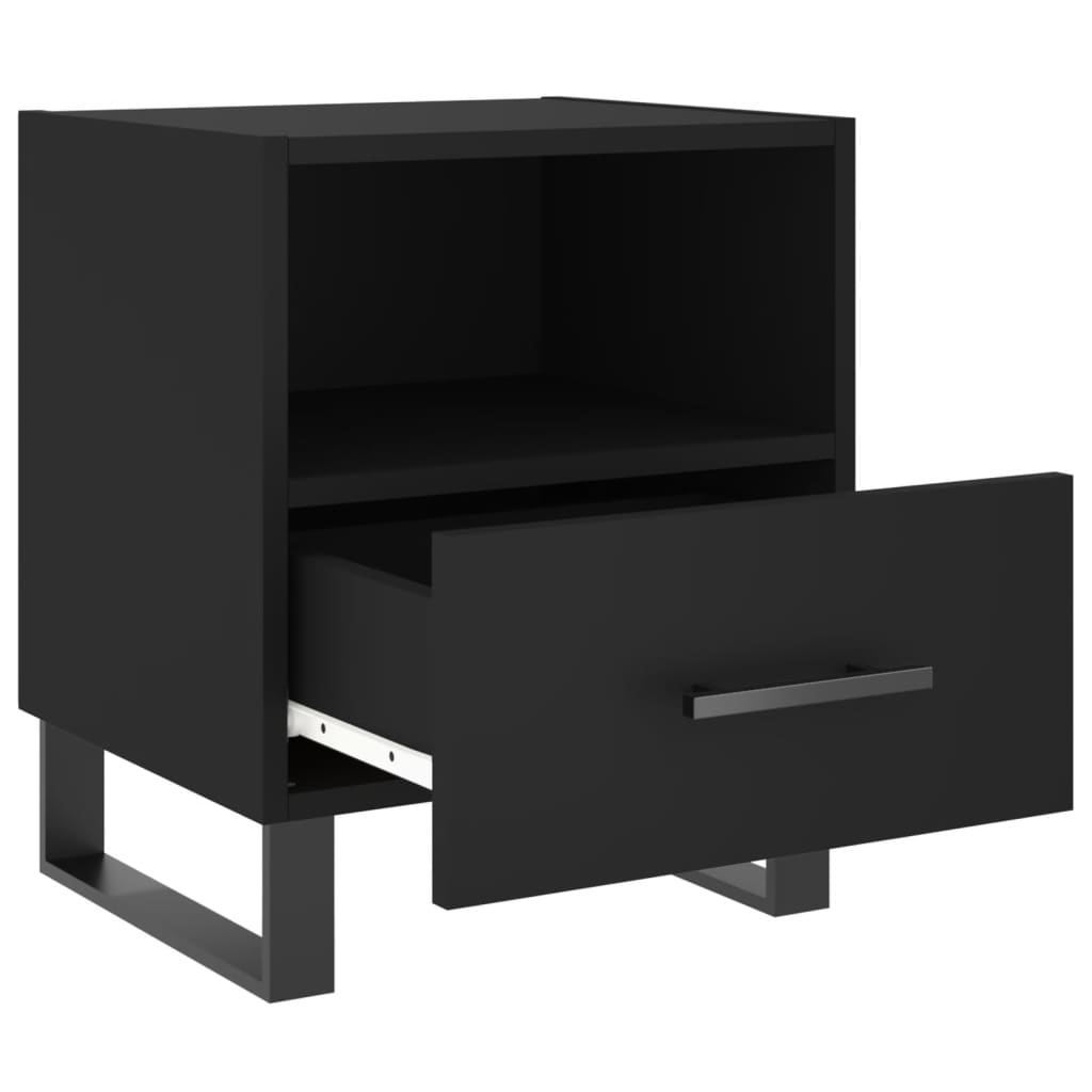 Nachttisch Schwarz 40x35x47,5 cm Holzwerkstoff