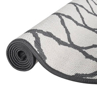 Thumbnail for Outdoor-Teppich Grau und Weiß 80x250 cm Beidseitig Nutzbar