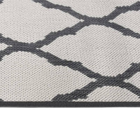 Thumbnail for Outdoor-Teppich Grau und Weiß 100x200 cm Beidseitig Nutzbar