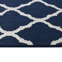 Thumbnail for Outdoor-Teppich Marineblau Weiß 100x200 cm Beidseitig Nutzbar